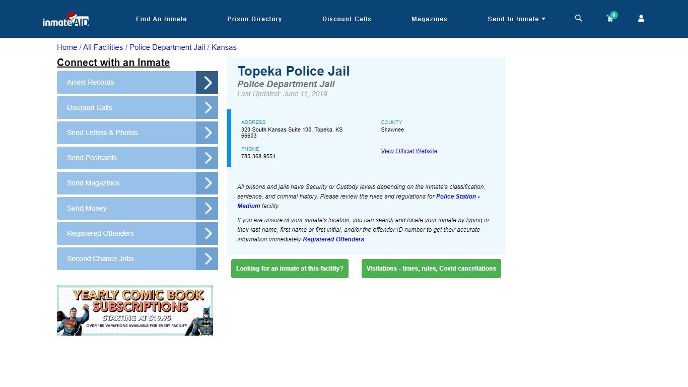 Topeka Police Jail & Inmate Search - Topeka, KS